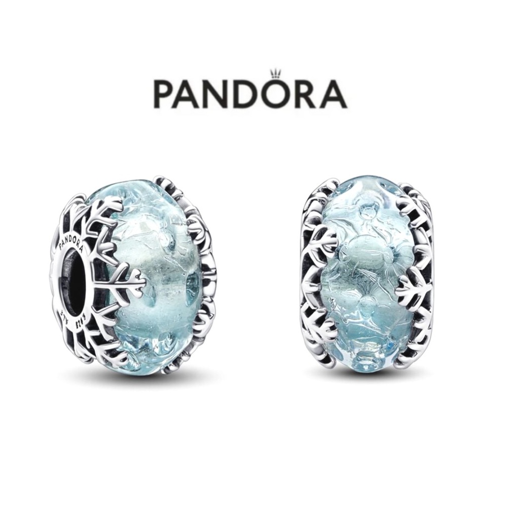 Pandora Blue and Silver Snowflake Charm